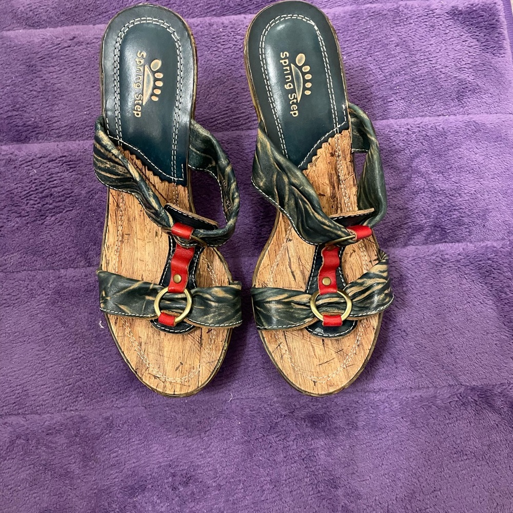 Spring Step Genevieve Wedge Sandals